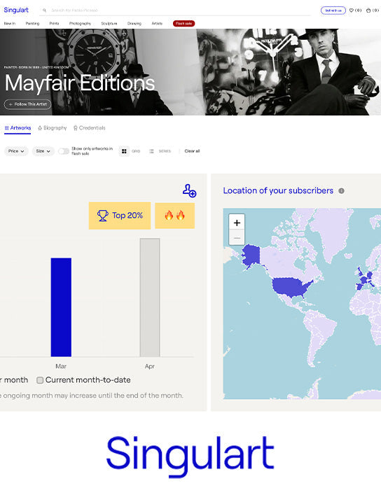Mayfair on Singulart - Reaches the Top 20% of Subscribers in Just Two Months