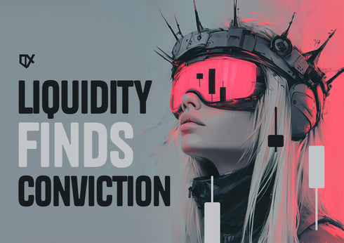LIQUIDITY FINDS CONVICTION METALLIC ART PRINT 100/100