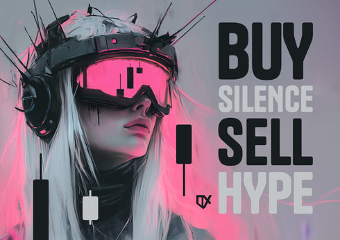 BUY SILENCE SELL HYPE METALLIC ART PRINT 100/100