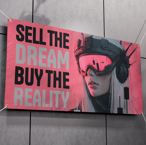 SELL THE DREAM BUY THE REALITY XL DECOR BANNER 50/50