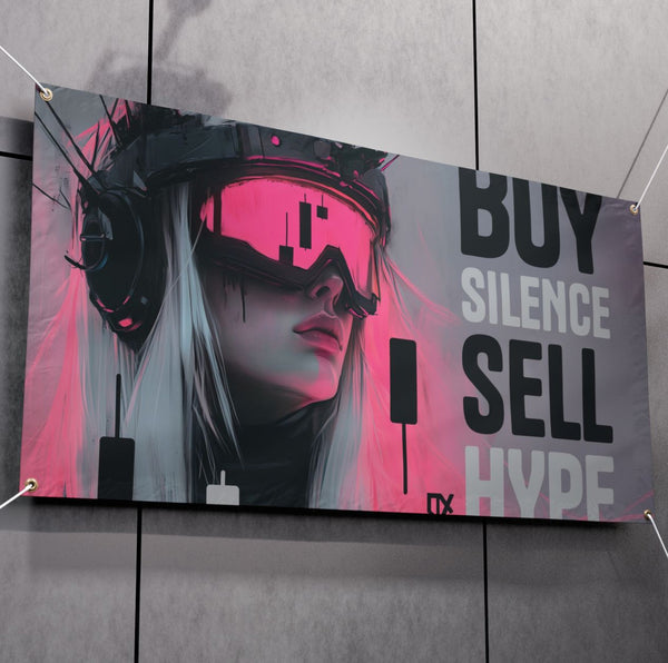 BUY SILENCE SELL HYPE XL DECOR BANNER 50/50