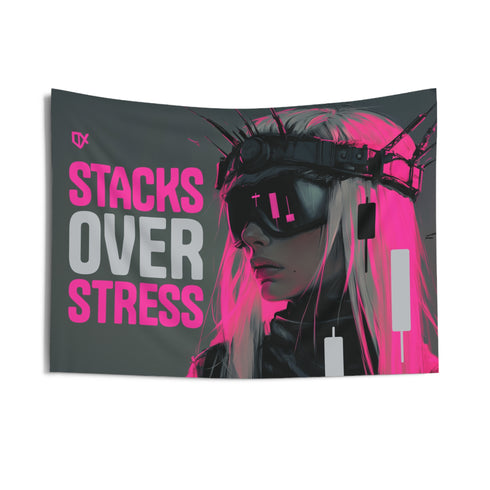 STACKS OVER STRESS FLAG TAPESTRY 100/100