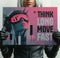 THINK LONG MOVE FAST METALLIC ART PRINT 100/100