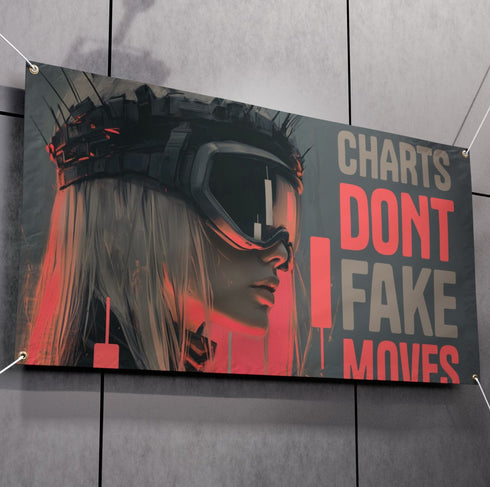 CHARTS DONT FAKE MOVES XL DECOR BANNER 50/50