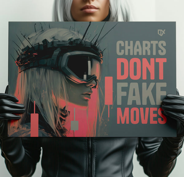 CHARTS DONT FAKE MOVES METALLIC ART PRINT 100/100