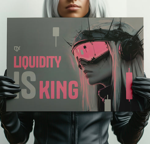 LIQUIDITY IS KING METALLIC ART PRINT 100/100