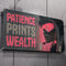 PATIENCE PRINTS WEALTH XL DECOR BANNER 50/50