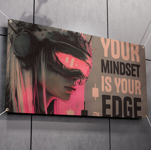 YOUR MINDSET IS YOUR EDGE XL DECOR BANNER 50/50