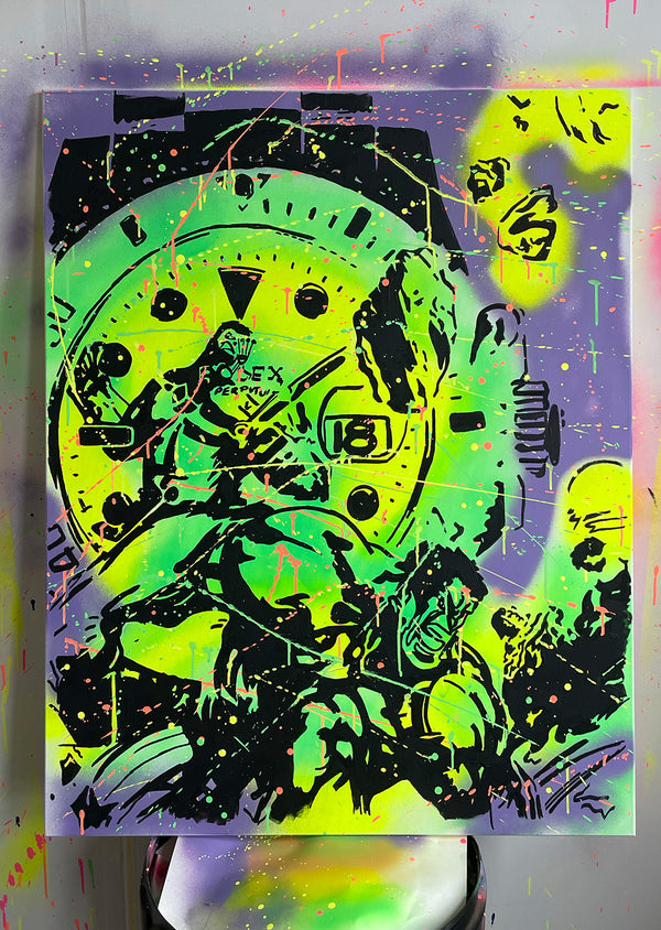'Rage Against Time' Original 1/1 Painting | 59.4 x 84.1 cm