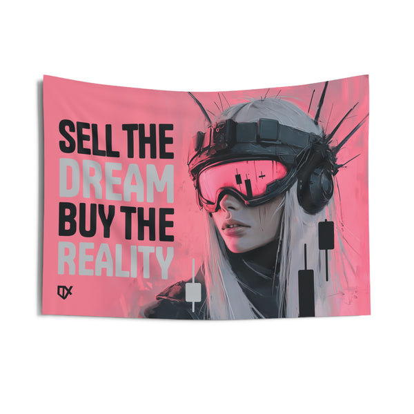 SELL THE DREAM BUY THE REALITY FLAG TAPESTRY 100/100