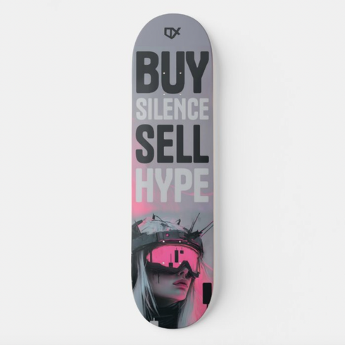 BUY SILENCE SELL HYPE SKATEBOARD WALL ART 100/100