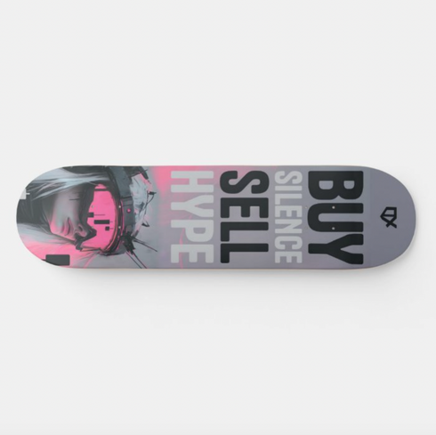 BUY SILENCE SELL HYPE SKATEBOARD WALL ART 100/100