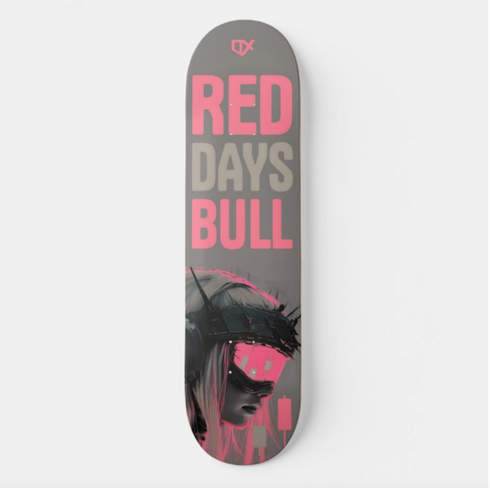 RED DAYS = BULL SKATEBOARD WALL ART 100/100