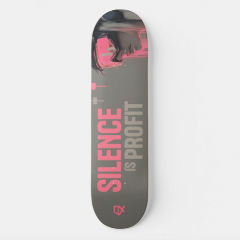 SILENCE IS PROFIT SKATEBOARD WALL ART 100/100