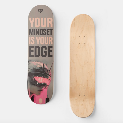 YOUR MINDSET IS YOUR EDGE SKATEBOARD WALL ART 100/100