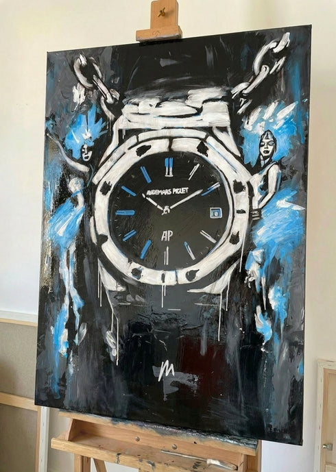 'Chain the Addiciton' Original 1/1 Double Framed Painting | 59.4 x 84.1 cm