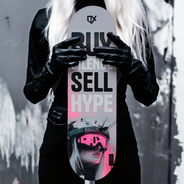 BUY SILENCE SELL HYPE SKATEBOARD WALL ART 100/100