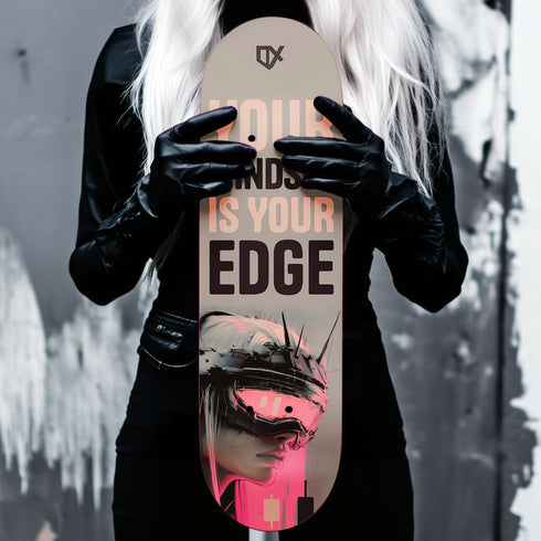 YOUR MINDSET IS YOUR EDGE SKATEBOARD WALL ART 100/100