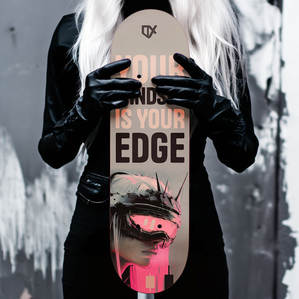 YOUR MINDSET IS YOUR EDGE SKATEBOARD WALL ART 100/100